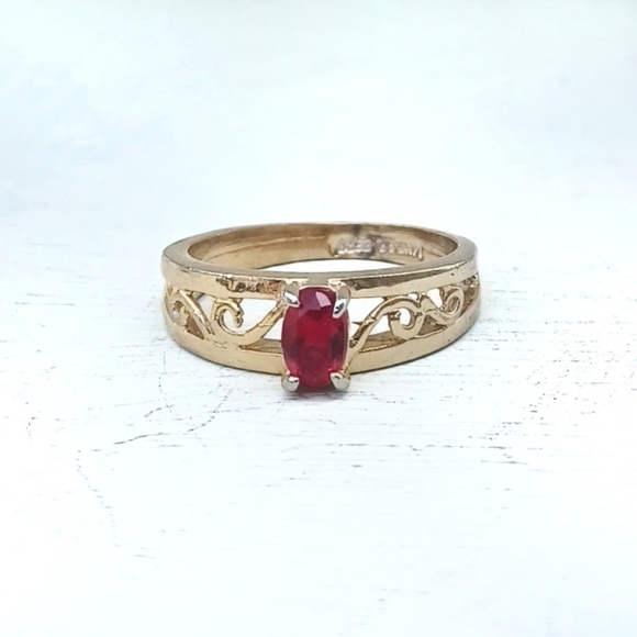 14K GE ESPO (Joseph Esposito) Gold Ruby Ring - Picture 2 of 10